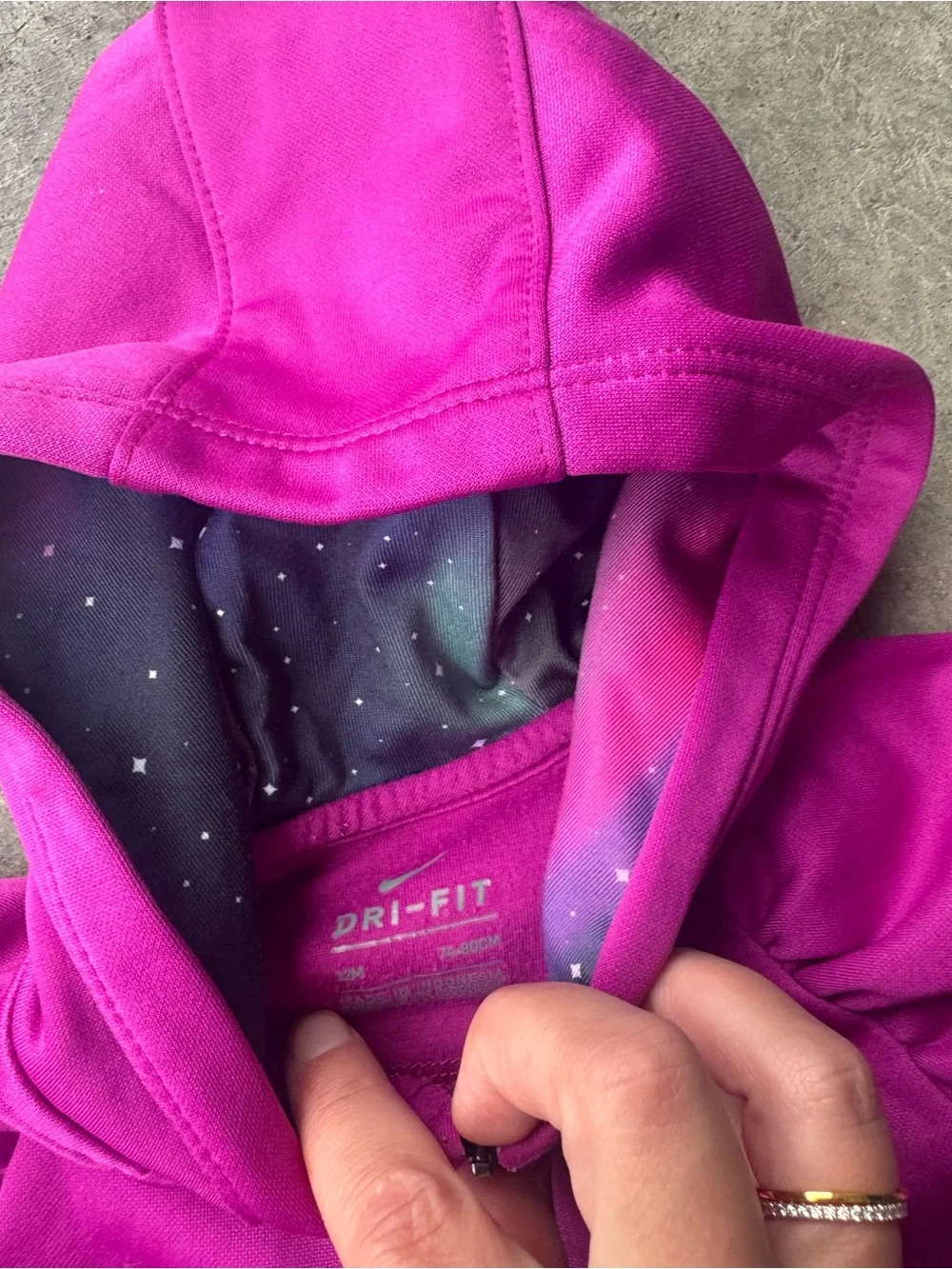 Nike Bright Magenta Hooded Zip Sweatshirt